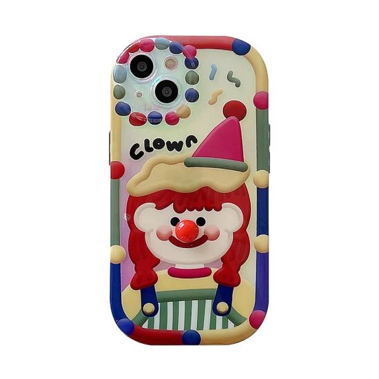 아이폰14 13 12 프로 맥스 커플 광대 홀로그램 케이스