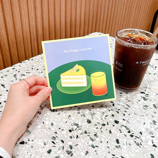 레몬 케이크+주스 미니 포스터