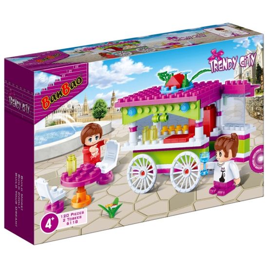 반바오 조립블록시티 귀여운 스트리트 카페 모형 만들기