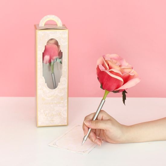 옐로우오렌지 엘레강스 로즈 장미 플라워펜 - yellow orange elegance rose flower pen