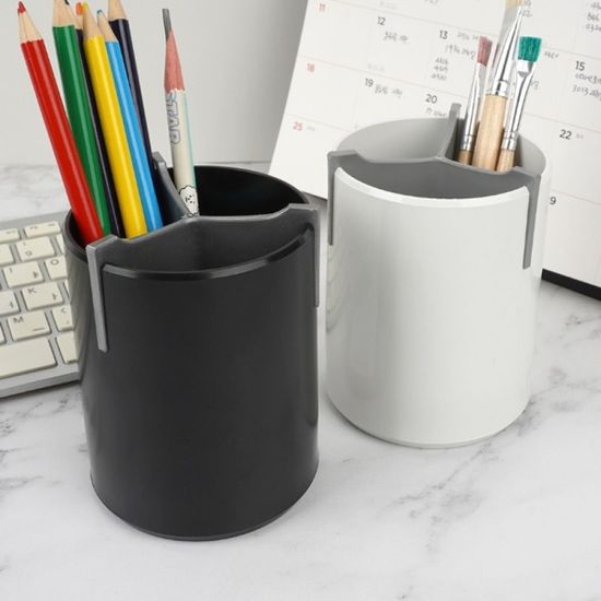 데스크 원형 3구 펜꽂이 연필꽂이 필기도구꽂이[WC4BF