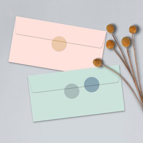 투명 피스타치오 도트20 다꾸 스티커(500개) 롤스티커