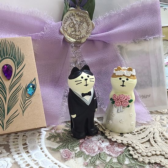 러브캣 고양이 커플 인형 세트