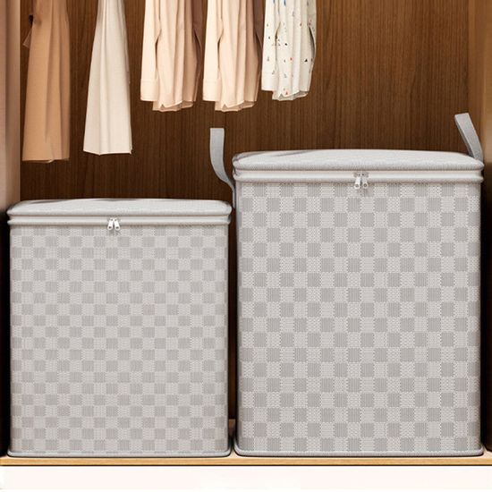 모던체크 접이식 이불정리함 옷정리함 3size