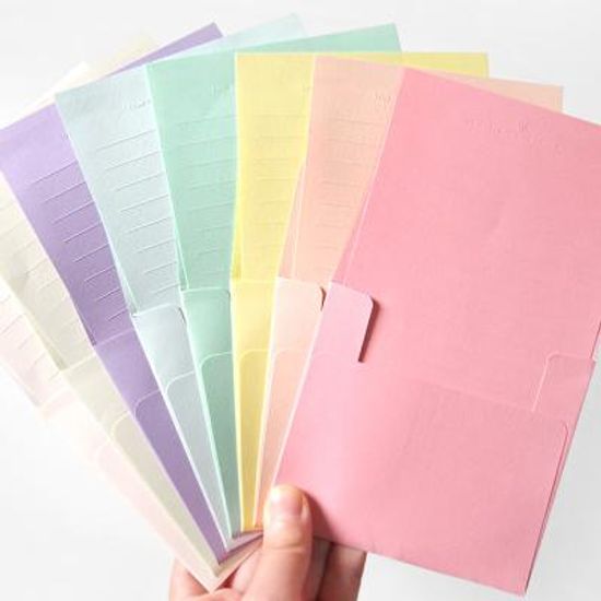 미니 레인보우 파스텔 편지지(편지지4장+봉투2장)