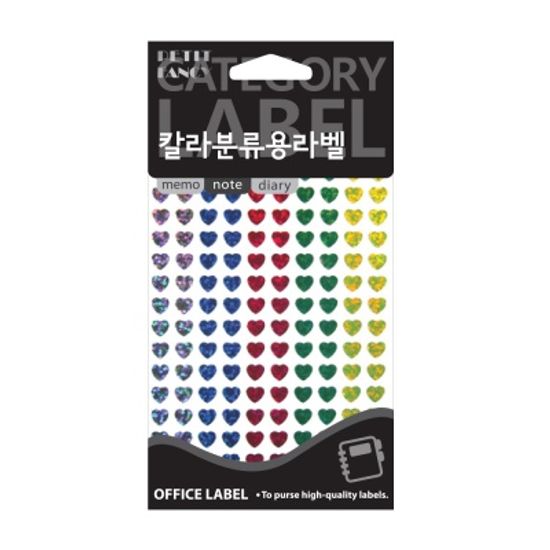 20-HR345A (혼합) 대용량 홀로그램 하트 모양 견출지