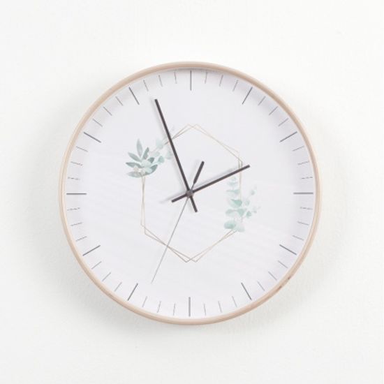 자작나무 무소음 인테리어 그린 벽시계 NET61B