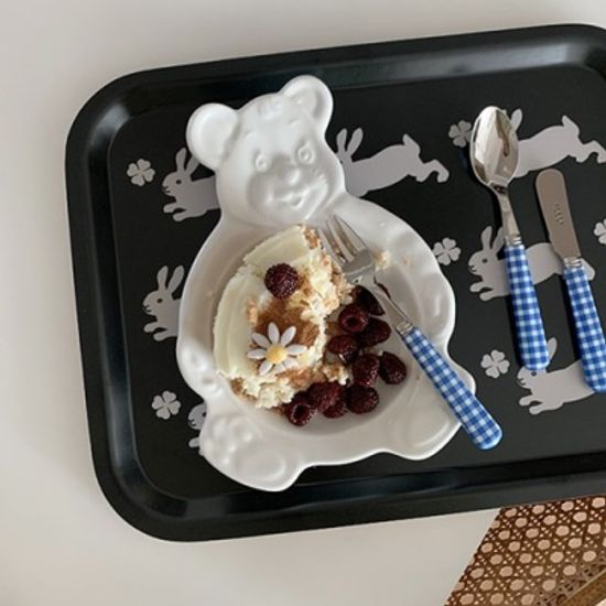 [5가지색상] 곰돌이그릇 - 접시