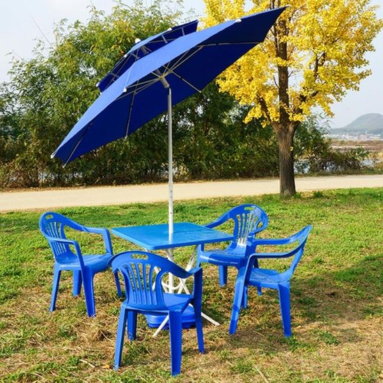 썬카페 2단 각도조절 파라솔 (230cm/블루)