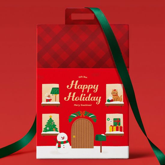 해피 크리스마스 하우스 스탠딩 기프트 과자선물세트