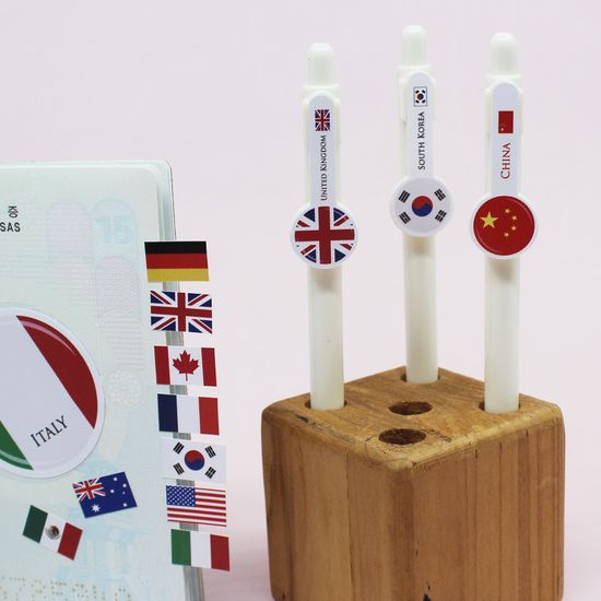 태극기 세계 국기 볼펜  여행 선물 외국인 기념품