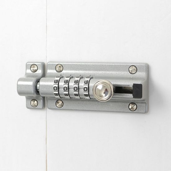 비밀번호 오도시 잠금장치(실버) 여닫이 문잠금쇠