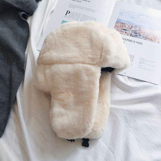 풍성한 귀달이 군밤모자(아이보리)/ 방한 트루퍼햇