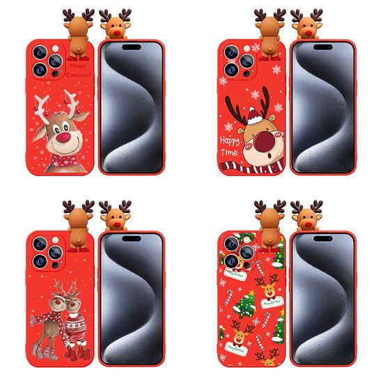 아이폰 루돌프 피규어 크리스마스 캐릭터 젤리 케이스