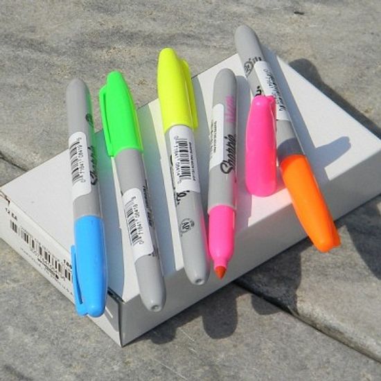 [SANFORD] 흔치않은 형광 유성펜-샌포드 샤피 Neon 유성마카 1다스(12자루) F104-1