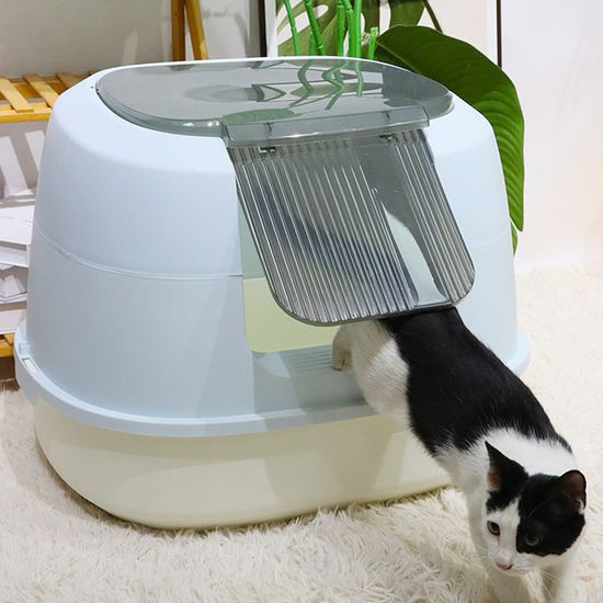 애견용품 후드형 냄새방지 고양이 화장실