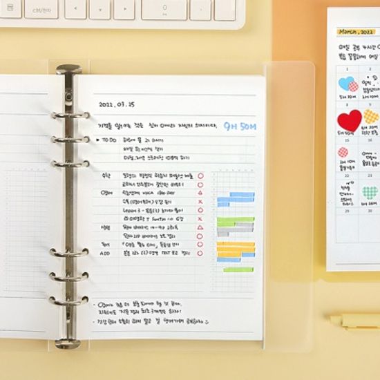 워너디스 A5 6공 스터디 리필 속지 내지_타임트래커