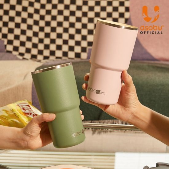 아소부 세라믹 스텐 진공 텀블러 650ML 픽미업 그린