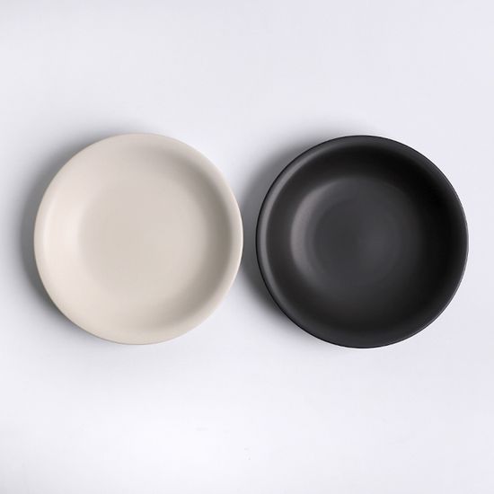 바이엔 반무광 도자기 원접시 2color 택1