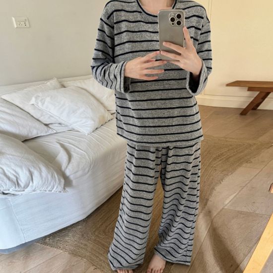 피치기모 스트라이프 잠옷세트