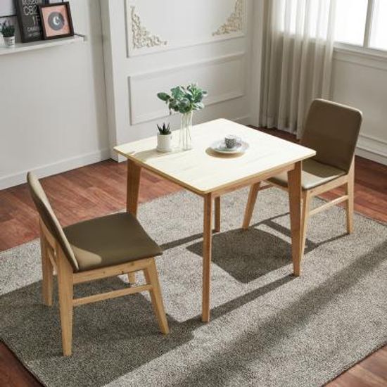 유럽형 고무나무 2인식탁+의자 세트 FN701-5