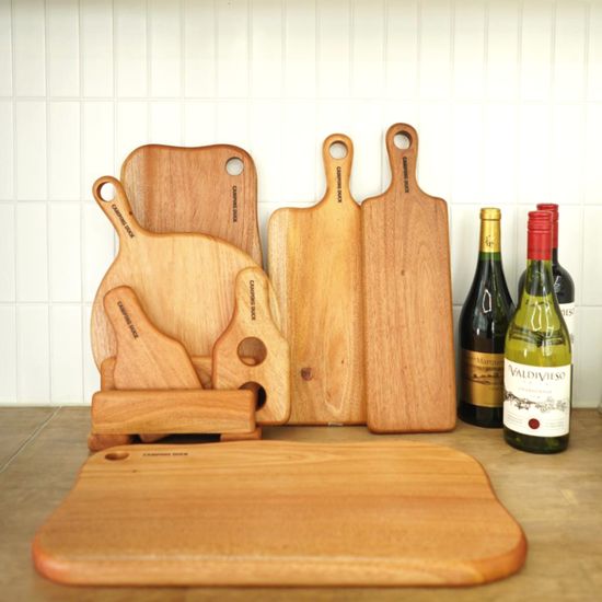 [캠핑덕] 마호가니 우드 도마 플레이팅-에그 미니