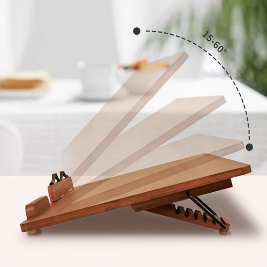 대나무필기대 각도조절 PC 테블릿 영상수업 바른자세