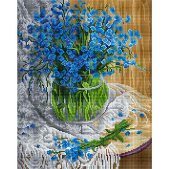 블루 안개꽃 (캔버스형) 보석십자수 40x50