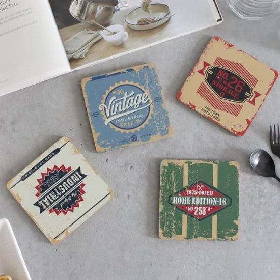 빈티지 코스터 4종 2type