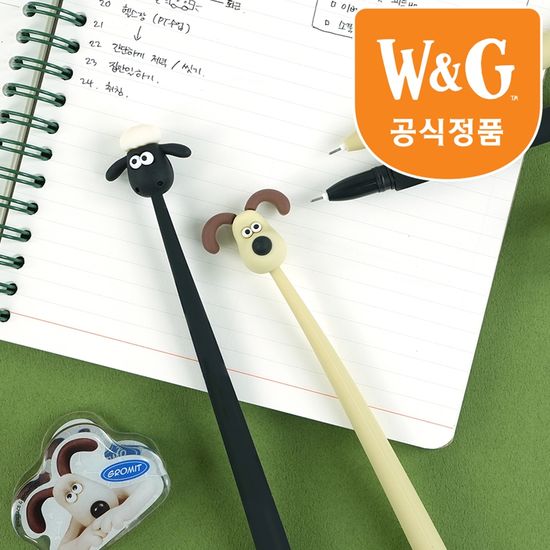 월레스와 그로밋 정품 캐릭터 펜 피규어 볼펜 중성펜