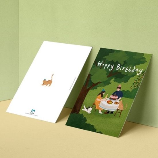 생일카드 Happy birthday ( 연인 ) 캘리그라피 카드
