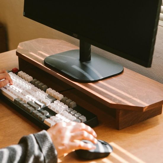 [오니프] 우드 모니터 받침대