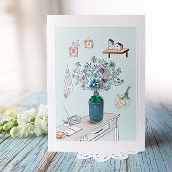 화병 리본 꽃카드 감사카드 FT222-6