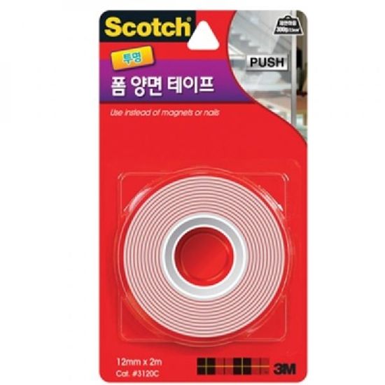 3M 스카치 3120C 강력 투명 폼 양면테이프 [00135944]