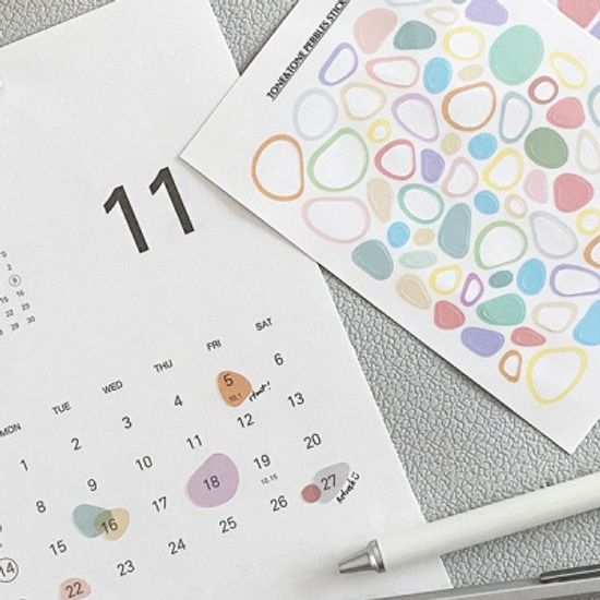 톤앤톤 투명 조약돌 스티커