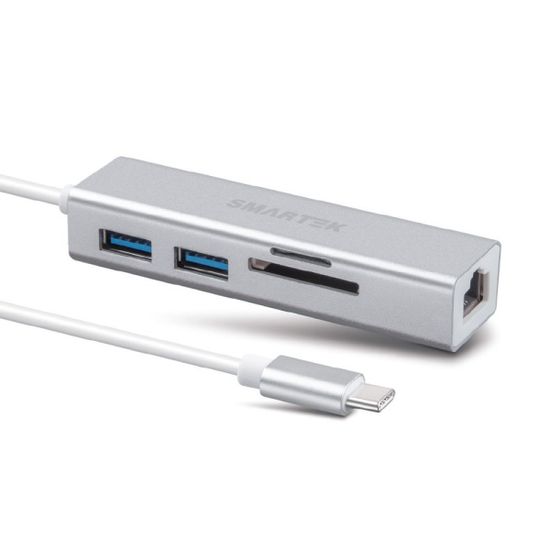 스마텍 C타입 올인원허브/ST-AH100/USB/TF/랜포트/[W7