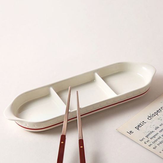 시라쿠스 쉐난고 카디날 도자기 직3칸 나눔접시 1p