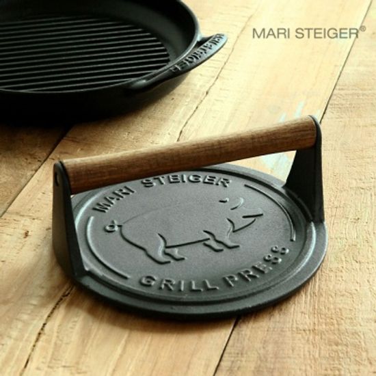 캐스트 아이언 무쇠주물 그릴 베이컨프레스 20cm