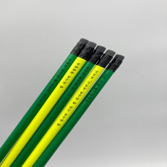 나미브 원목연필 5본입 세트(Green+Neon Green)