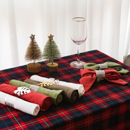 린넨 8수 홀리데이 키친크로스 냅킨 테이블매트 4컬러