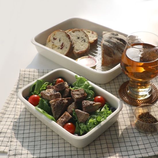 클로프 도자기 사각 밧트, 에어프라이기 3size 