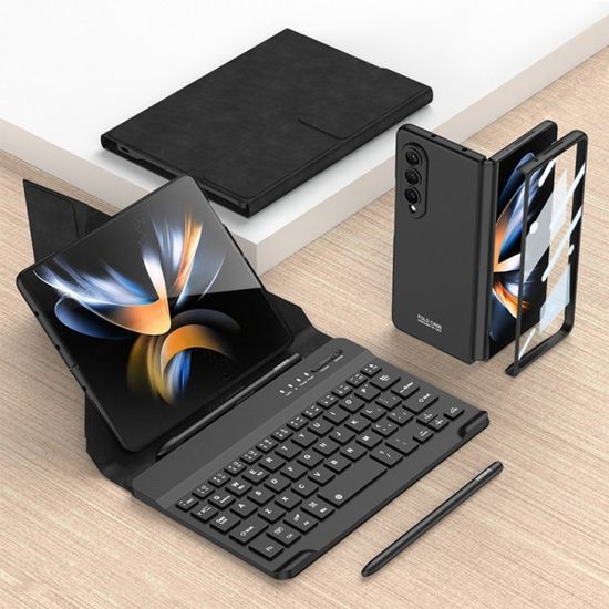 갤럭시z폴드 2 3 4 무선 키보드 북 펜수납 가죽케이스