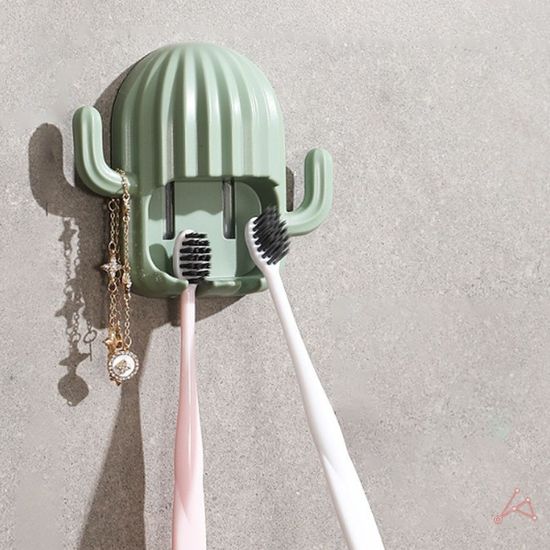 CH 선인장 다용도 칫솔걸이 (연두)(WC638F1)