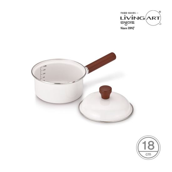 [리빙아트] 옥슨 법랑냄비 화이트라벨 18편수 