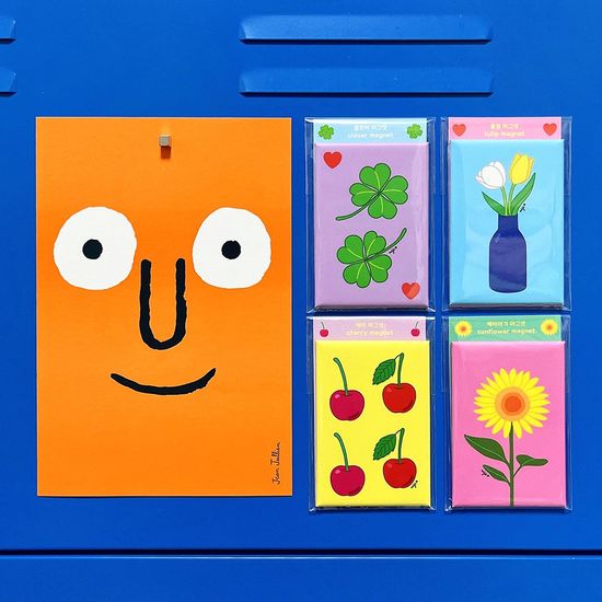 일러스트 마그넷 3종 (냉장고 자석 / 인테리어 소품)