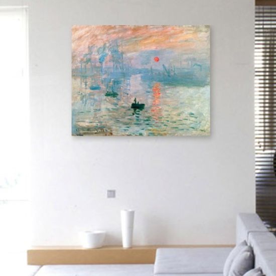 모네 - 인상 : 해돋이, 캔버스 액자