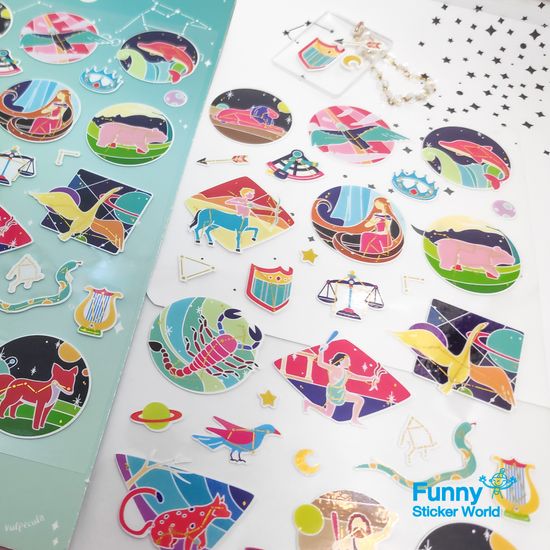 퍼니스티커 AT-505 별자리 아트지 스티커