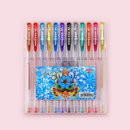 [팬시투데이]트윙클 반짝이 젤펜 12색세트(1.0mm)