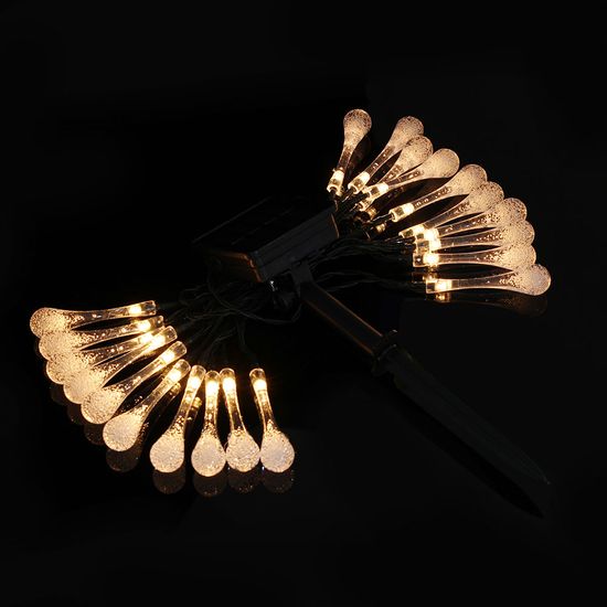 [도토로]태양광 LED 20구 물방울 가랜드 전구(3m) (웜