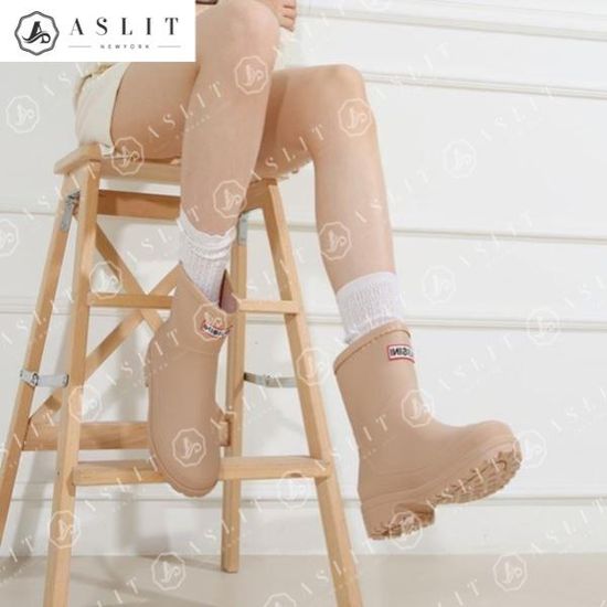 [애슬릿]장마철 데일리 코디 여성 숏 레인부츠 장화